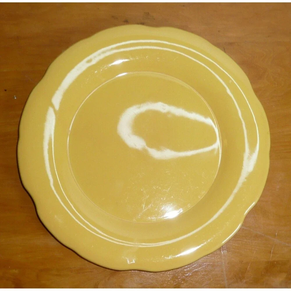 Pier 1 Imports Sunflower Yellow Dinner Plate with Scallop Edge Essential Color